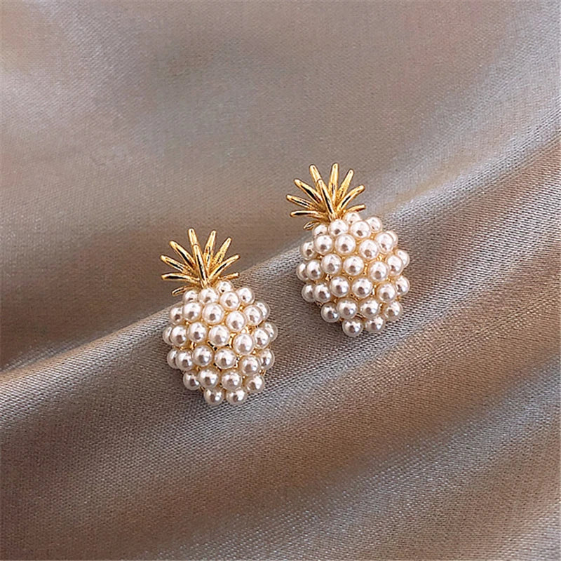 Pearl Mini Pineapple Earrings