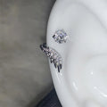 1pcs Silver Color Wing  Stainless Steel Ear Bone Nail