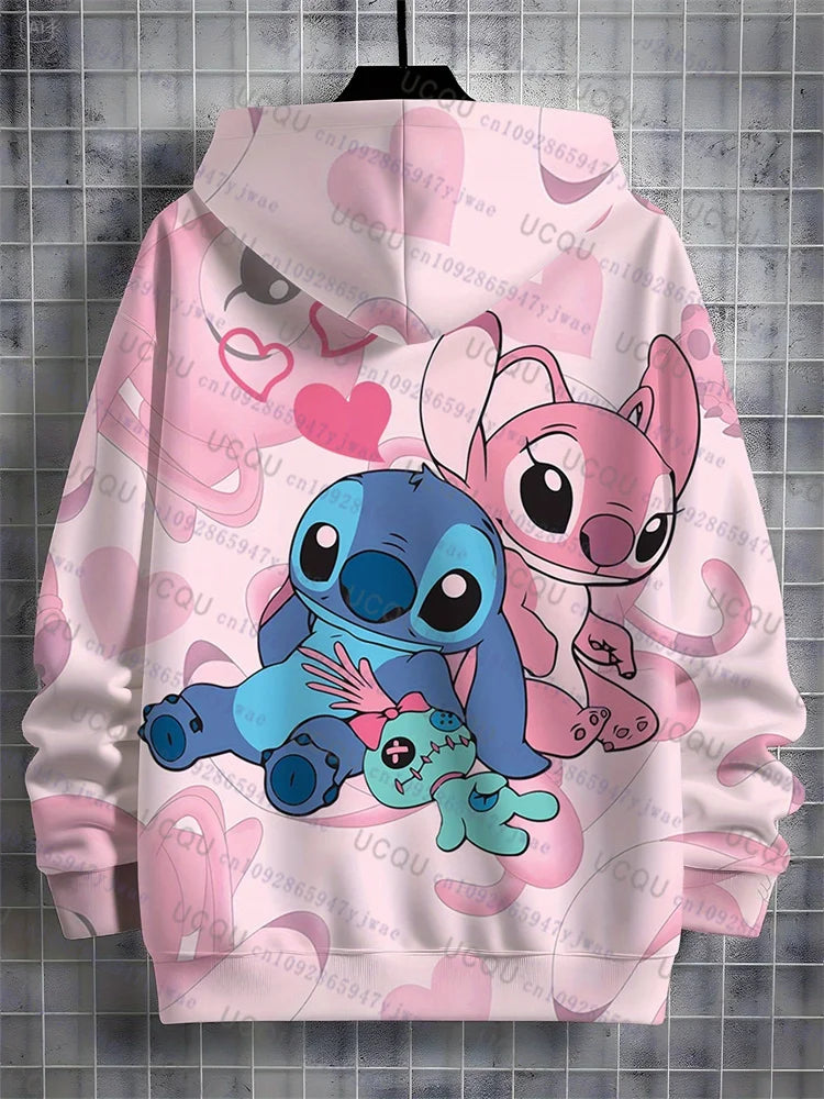 Disney Stitch & Angels Hoodie Cute  Sweatshirt