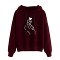 Autumn Fleece Hoodie Solid Color
