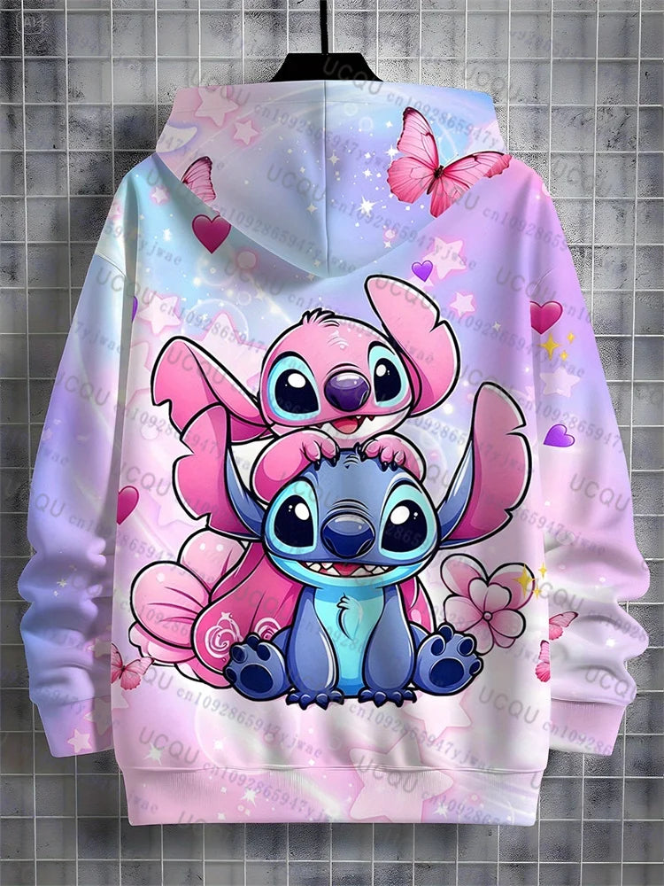 Disney Stitch & Angels Hoodie Cute  Sweatshirt