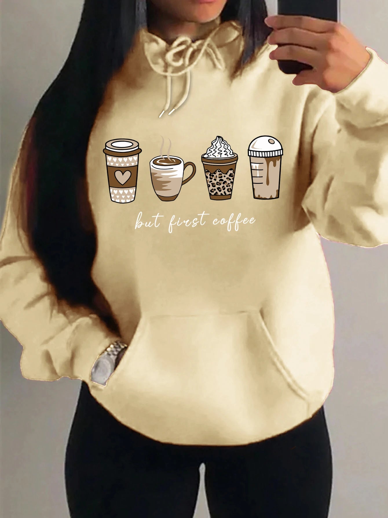 Coffee Drinks Pattern Hoodies