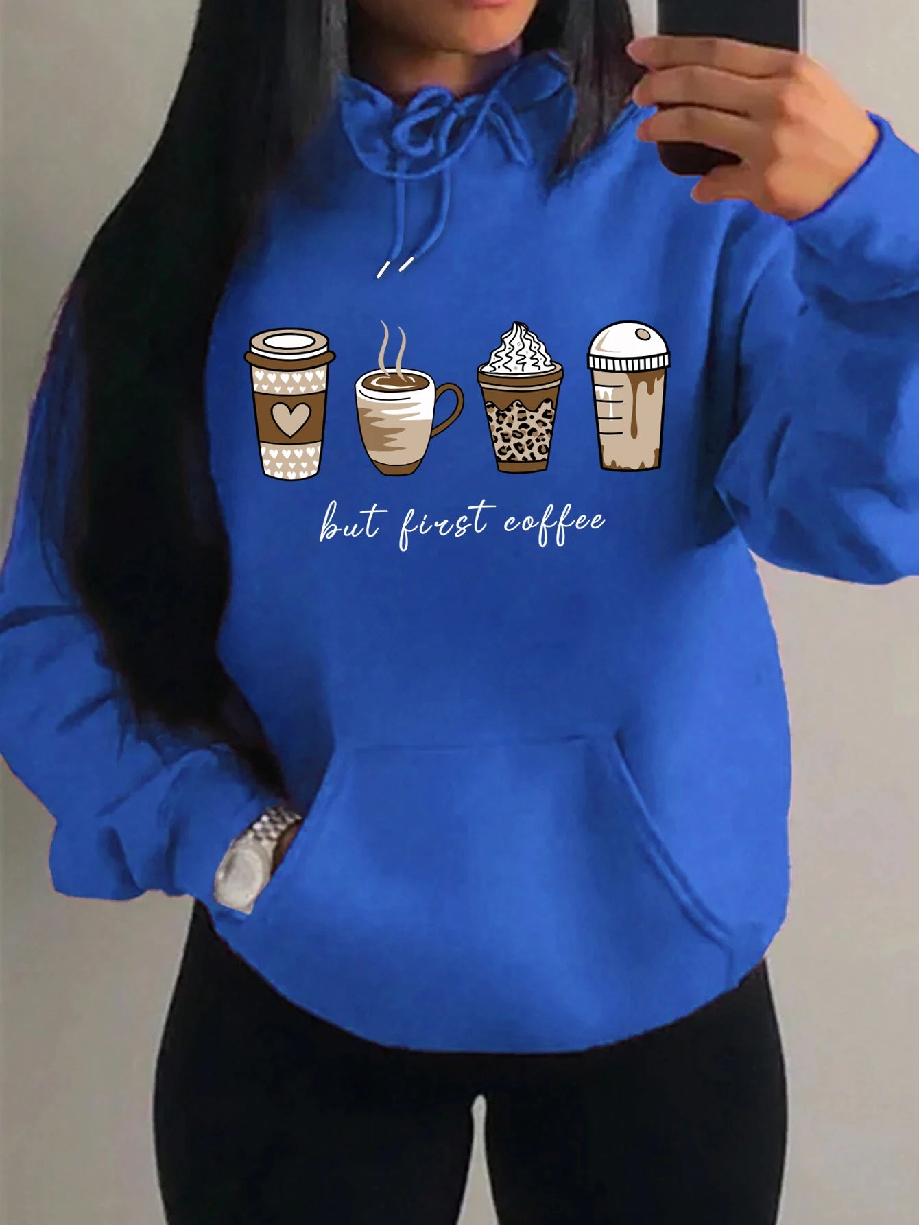 Coffee Drinks Pattern Hoodies